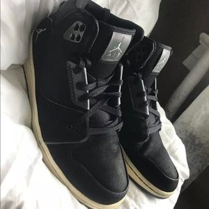 Nike Air Jordan Men's 1 Flight 2 Black Basketball Shoes Size 10.5  555798-003